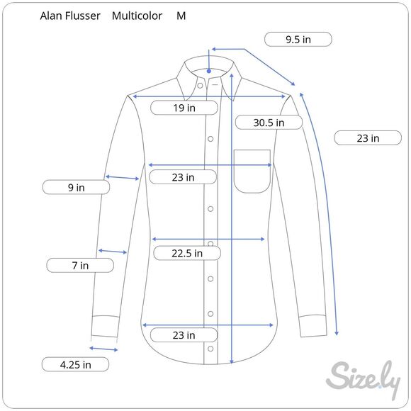Alan Flusser Oxford Shirt Multicolor Plaid Size M - Picture 6 of 6